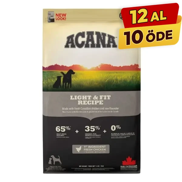 Acana Light-Fit Tahılsız Tavuk ve Balıklı Diyet Yetişkin Köpek Maması - 3