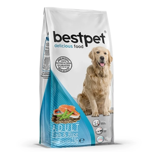 [8681465602156] Bestpet Balık ve Pirinçli Yetişkin Köpek Maması (2.5 Kg)