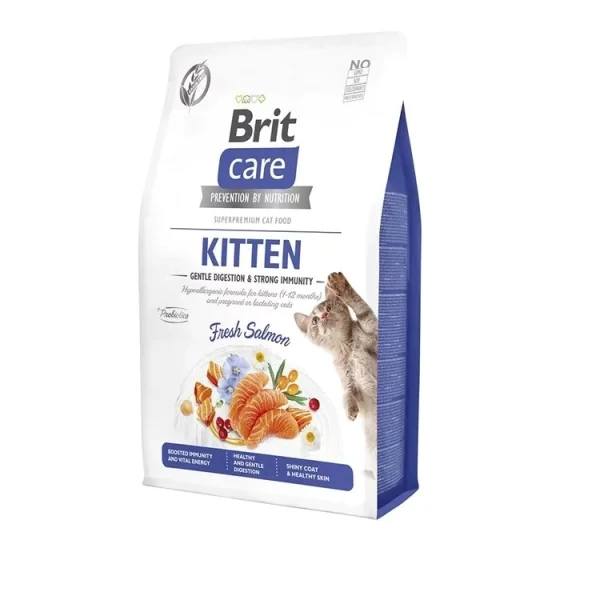 [B72542] Brit Care Gentle Digestion & Strong Immunity Tahılsız Somonlu Yavru Kedi Maması (2 Kg)