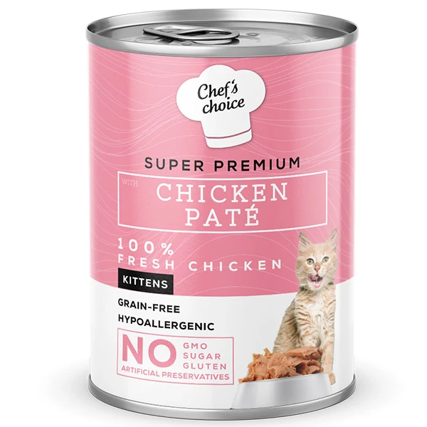[C01005] Chefs Chıoice Kitten Tavuklu Ezme Yavru Konserve Kedi Maması (1 Adet)