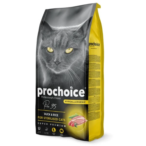 [P4609] Prochoice Cat Pro 35 Sterilized Ördek ve Pirinçli Kısır Kedi Maması (2 Kg)