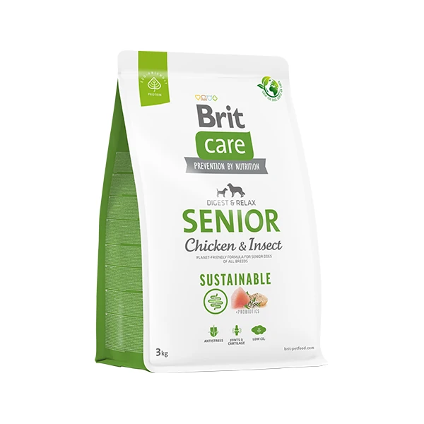 [B72185] Brit Care Sustainable Tavuklu ve Böcek Proteinli Yaşlı Köpek Maması (3 Kg)