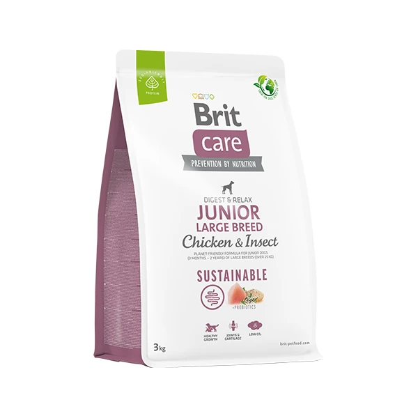 [B72179] Brit Care Sustainable Tavuklu ve Böcek Proteinli Büyük Irk Yavru Köpek Maması (3 Kg)