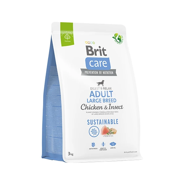 [B72182] Brit Care Sustainable Tavuklu ve Böcek Proteinli Büyük Irk Yetişkin Köpek Maması (3 Kg)
