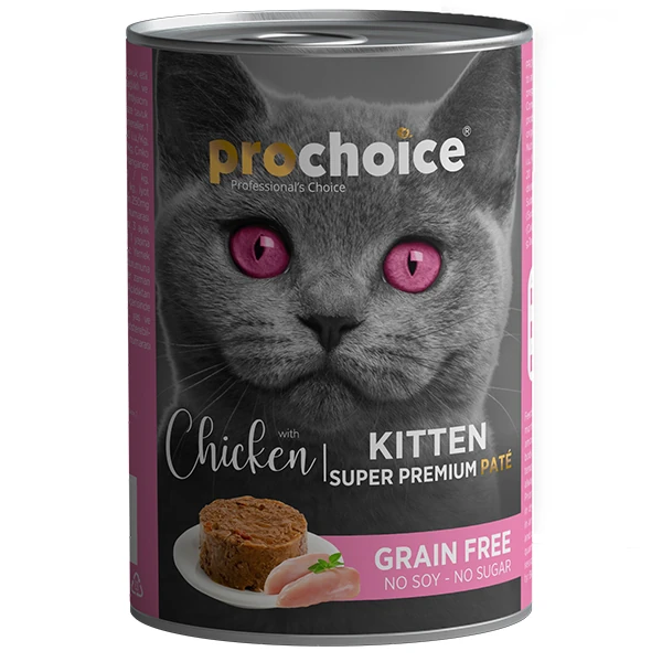 [P3000] Pro Choice Kitten Tavuklu Yavru Konserve Kedi Maması (400 Gr, 1 Adet)