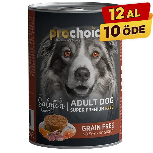 [P3015] Pro Choice Adult Kuzu Somon ve Havuçlu Yetişkin Köpek Konservesi (1 Adet)