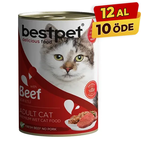 Bestpet Biftekli Gravy Yetişkin Konserve Kedi Maması