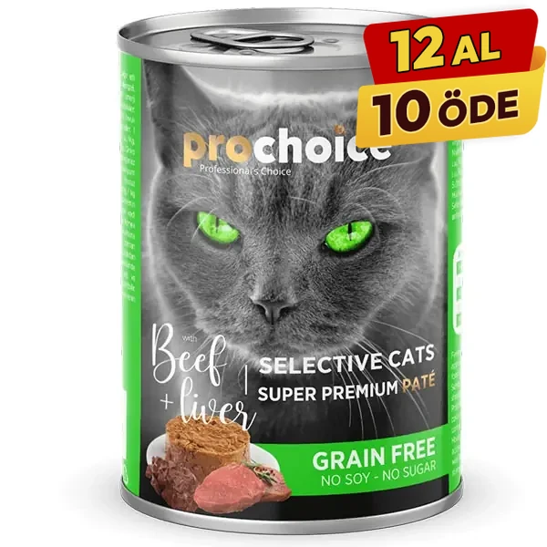 Pro Choice Selective Biftek ve Ciğerli Yetişkin Konserve Kedi Maması