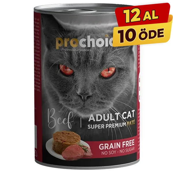 [P3006] Pro Choice Adult Biftekli Yetişkin Konserve Kedi Maması (400 Gr, 1 Adet)