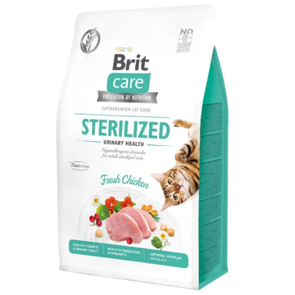 [8595602540747] Brit Care Hipoalerjenik Sterilized Urinary Tahılsız Tavuklu Kısırlaştırılmış Kedi Maması (400 Gr)