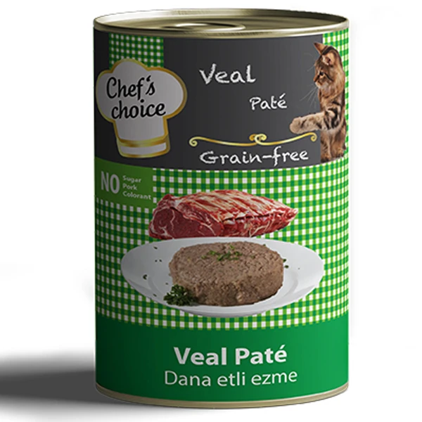 [8681465600398] Chefs Choice Kıyılmış Dana Etli Yetişkin Konserve Kedi Maması (1 Adet)