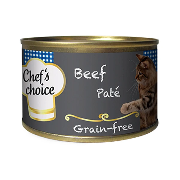 [8681465600343] Chefs Choice Kıyılmış Sığır Etli Tahılsız Konserve Kedi Maması (1 Adet)