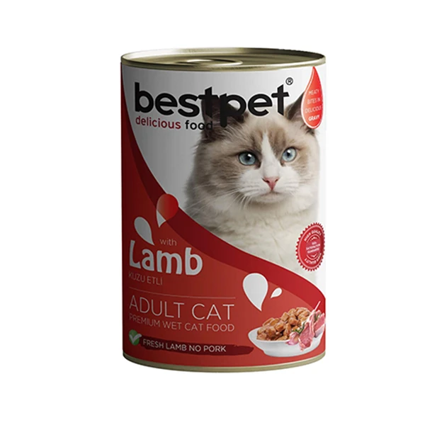 [P0029] Bestpet Kuzulu Jöleli Yetişkin Konserve Kedi Maması (1 Adet)