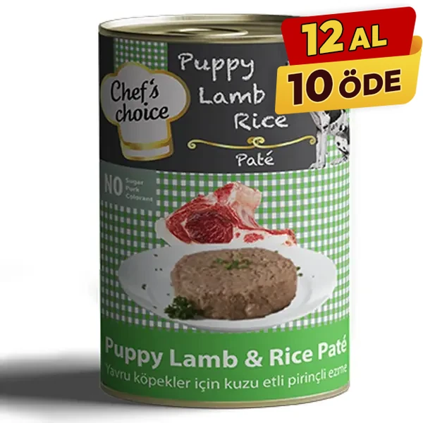 [C01050] Chefs Choice Kıyılmış Kuzulu Yavru Köpek Konservesi (1 Adet)
