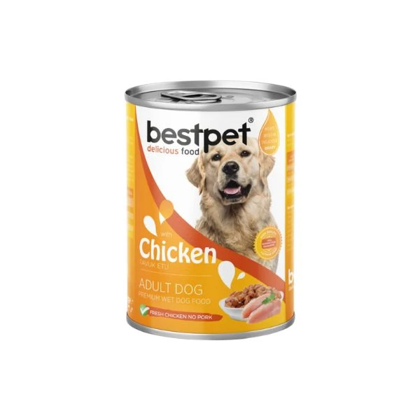 [P0042] Bestpet Tavuklu Gravy Soslu Yetişkin Konserve Köpek Maması (1 Adet)