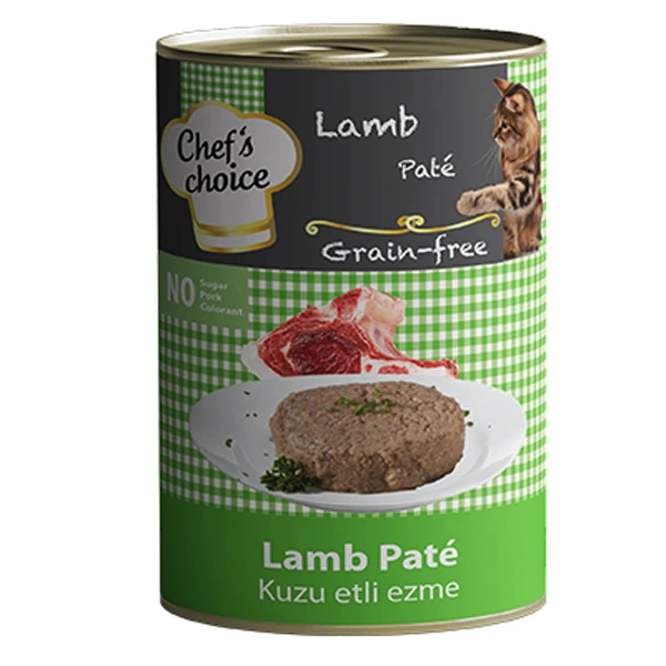 [C01001] Chefs Choice Kıyılmış Kuzulu Yetişkin Konserve Kedi Maması (1 Adet)