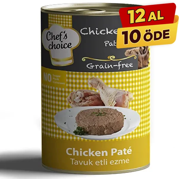 [C01003] Chefs Choice Kıyılmış Tavuk Etli Tahılsız Yetişkin Konserve Kedi Maması (1 Adet)
