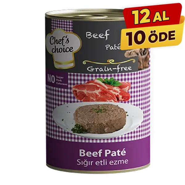 [C01004] Chefs Choice Kıyılmış Sığır Etli Yetişkin Konserve Kedi Maması (1 Adet)