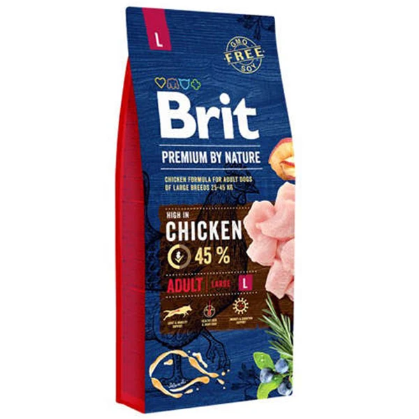 [B70827] Brit Premium By Nature Adult Büyük Irk Tavuklu Yetişkin Köpek Maması (15 Kg)