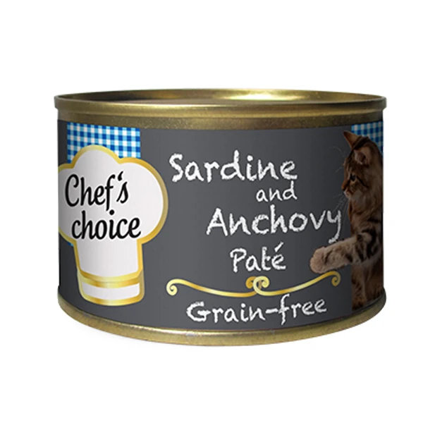 [8681465602774] Chefs Choice Kıyılmış Sardalya ve Hamsili Konserve Kedi Maması (1 Adet)