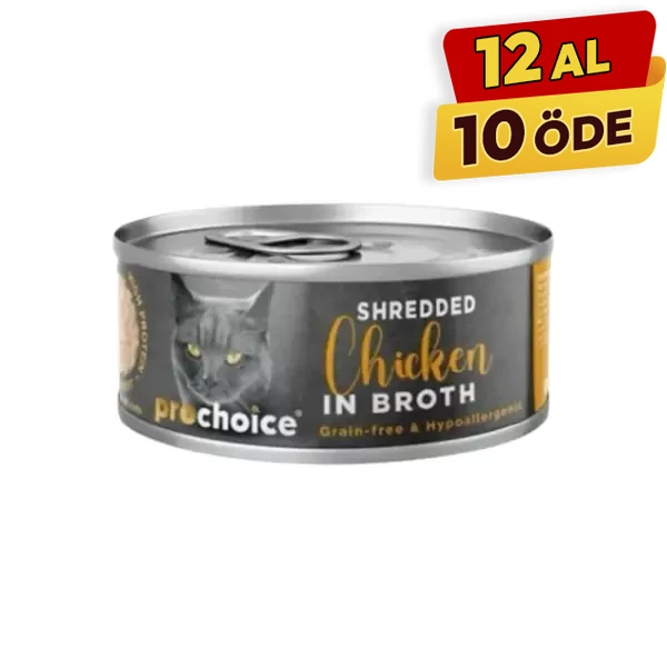 [P3050] Prochoice Hypo-Allergenic Sos İçinde Tavuklu Tahılsız Yetişkin Kedi Konservesi (1 Adet)
