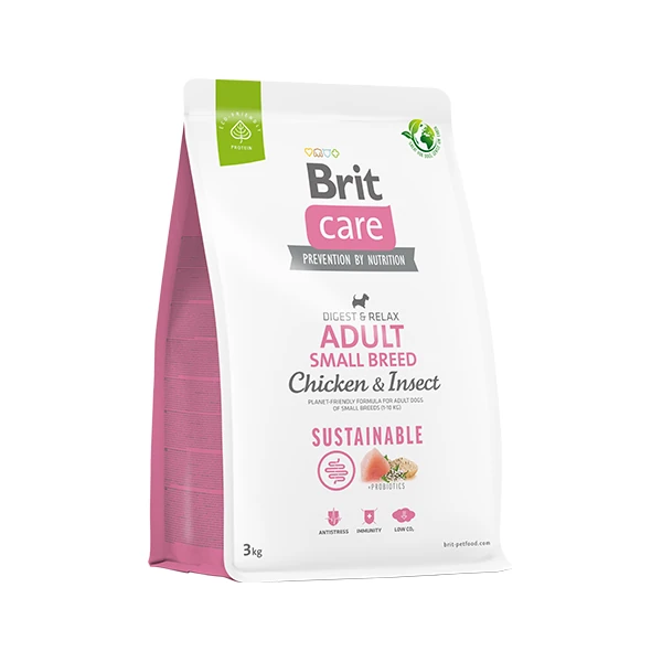 [B72173] Brit Care Sustainable Tavuklu ve Böcek Proteinli Küçük Irk Yetişkin Köpek Maması (3 Kg)