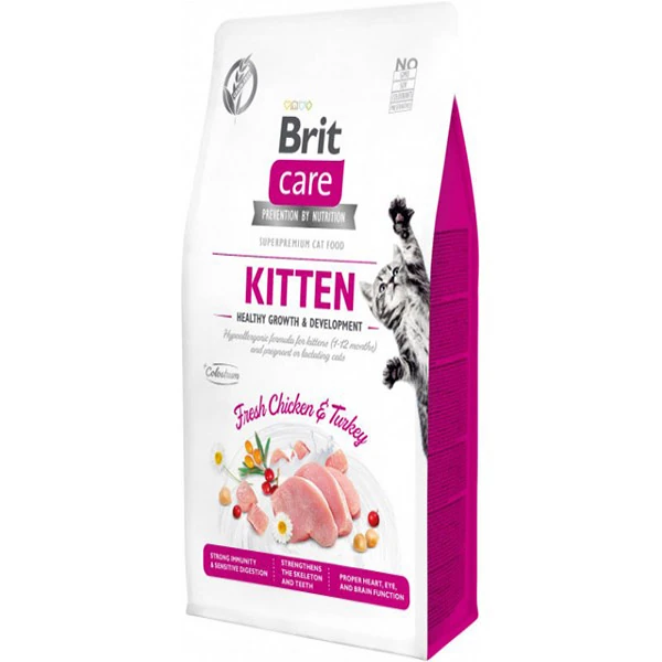 [8595602540686] Brit Care Hipoalerjenik Kitten Tahılsız Tavuk ve Hindili Yavru Kedi Maması (400 Gr)