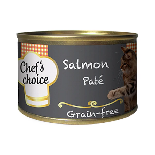 [8681465602606] Chefs Choice Kıyılmış Somonlu Tahılsız Konserve Kedi Maması (1 Adet)