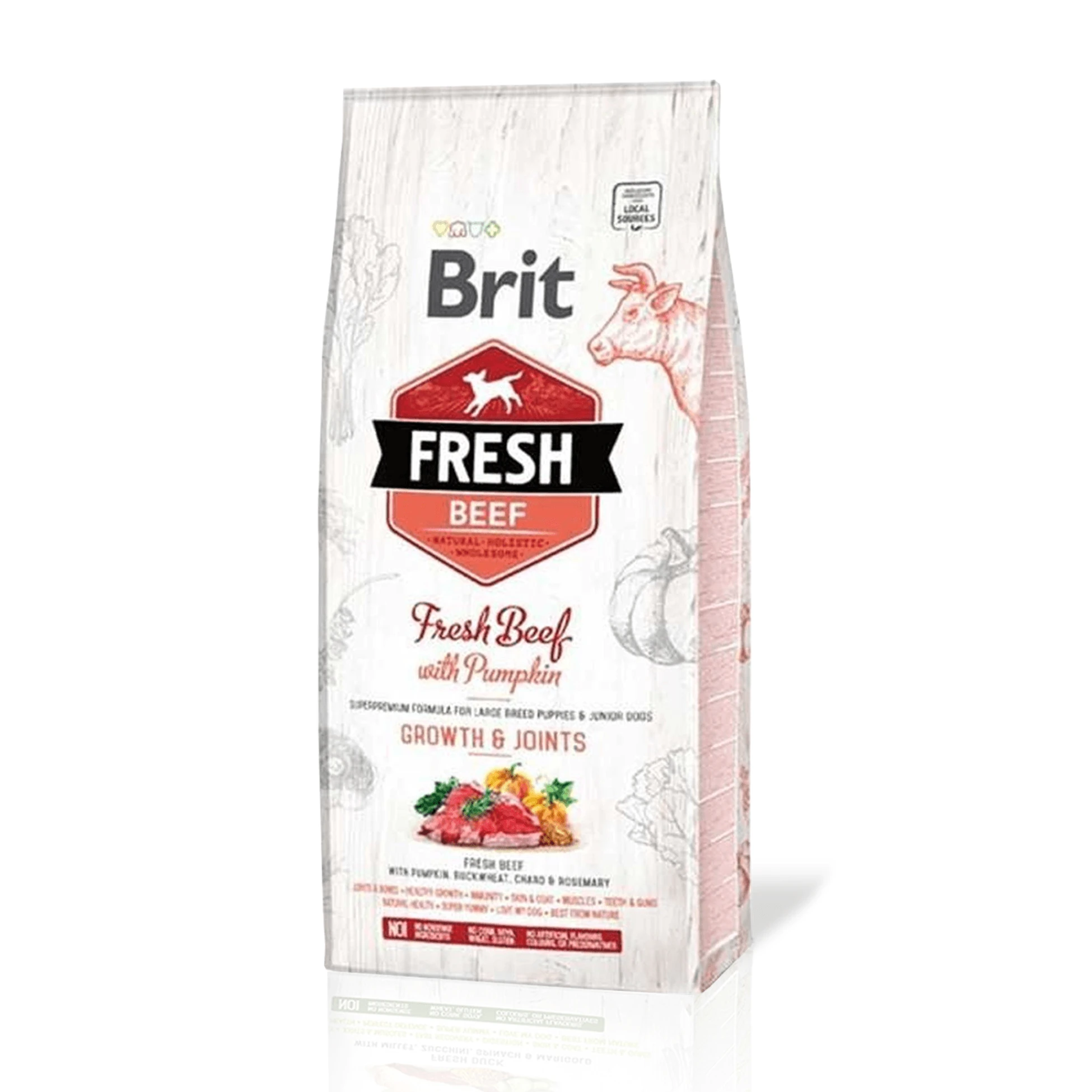 [8595602530762] Brit Fresh Sığır Etli ve Balkabaklı Yavru Köpek Maması (2.5 Kg)