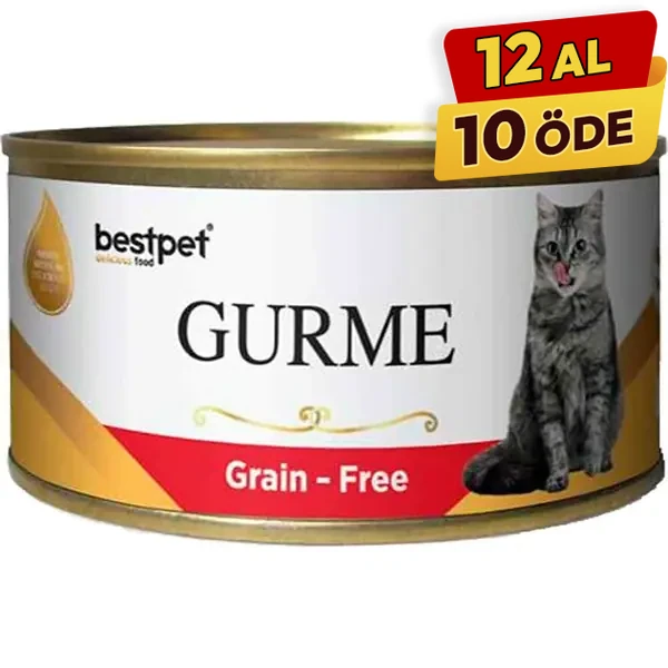 [P0065] Bestpet Gurme Jöleli Biftekli Yetişkin Konserve Kedi Maması (1 Adet)