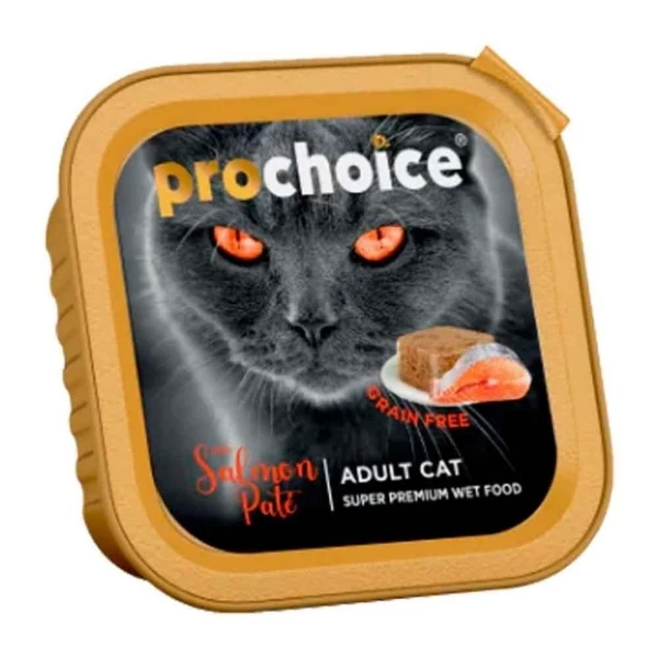 [P3042] Pro Choice Adult Pate Somonlu Yetişkin Konserve Kedi Maması (1 Adet)