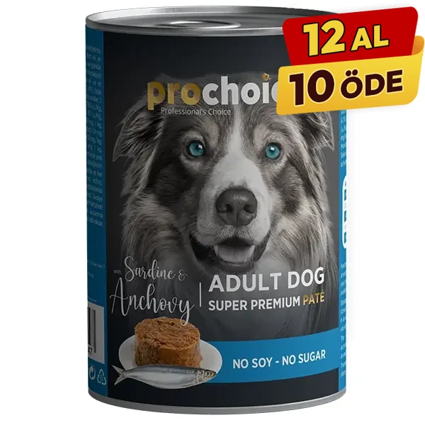 [P3016] Pro Choice Adult Sardunya ve Hamsili Yetişkin Köpek Konservesi (1 Adet)