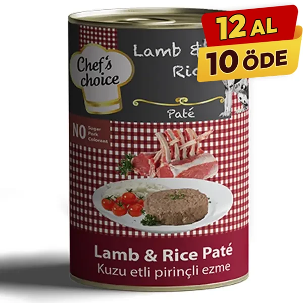 [C01051] Chefs Choice Kıyılmış Kuzulu Yetişkin Köpek Konservesi (1 Adet)