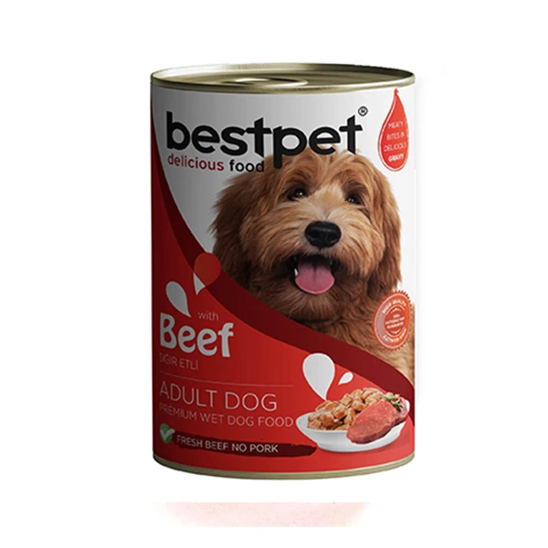 [P0014] Bestpet Sığır Etli Jöleli Yetişkin Köpek Konservesi (1 Adet)