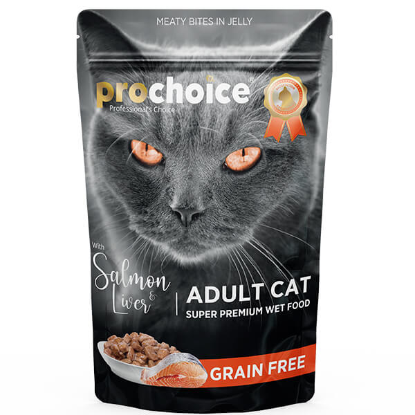 [P3026] Pro Choice Tahılsız Somon ve Ciğerli Yetişkin Konserve Kedi Maması (1 Adet)
