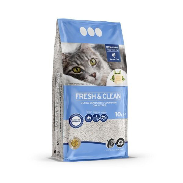[SA1167] Fresh Clean İnce Taneli Marsilya Sabunlu Süper Topaklanan Doğal Kedi Kumu
