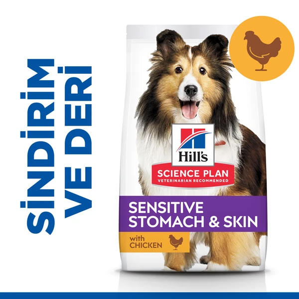 [620-604300] Hills Adult Sensitive Skin Hassas Köpekler İçin Tavuklu Yetişkin Köpek Maması (2.5 Kg)