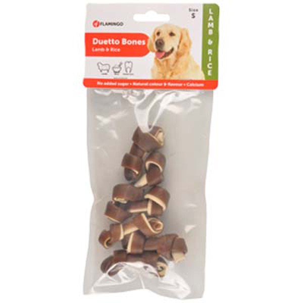 [241-516568-6] Flamingo Duetto Kuzu ve Pirinç Köpek Ödül Maması 6x6 Adet (1 Adet)