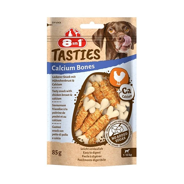 [406-661627] 8in1 Tasties Calcium Bones Tavuklu Sargılı Köpek Kemik Ödülü (1 Adet)