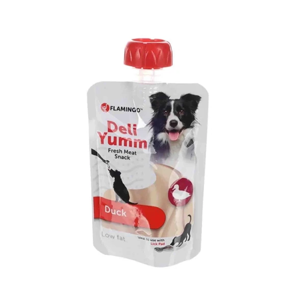 [241-520655] Flamingo Deli Yumm Taze Ördek Etli Sıvı Köpek Ödül Maması (1 Adet)