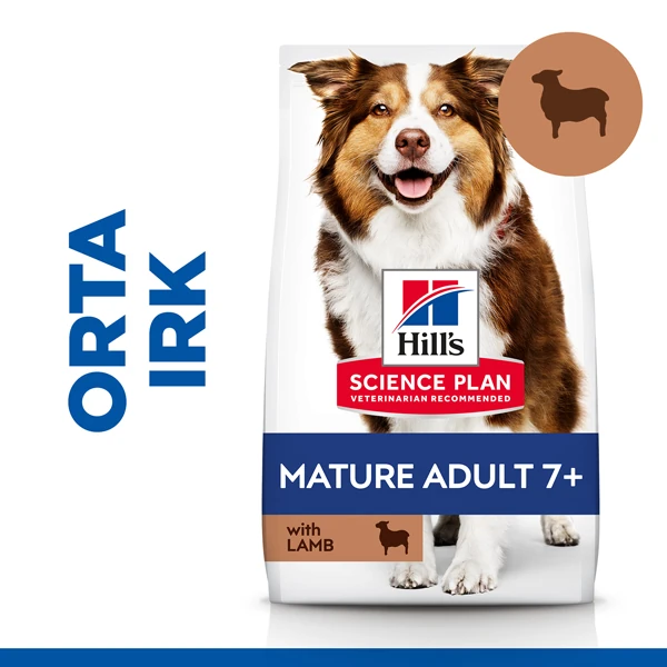 [620-604287] Hills Mature Senior +7 Medium Orta Irk Kuzu Etli Yaşlı Köpek Mamasi