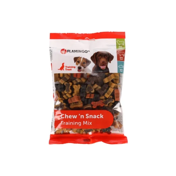[241-501543] Flamingo Chewn Snack Mix Kemik Şeklinde Köpek Bisküvisi (1 Adet)