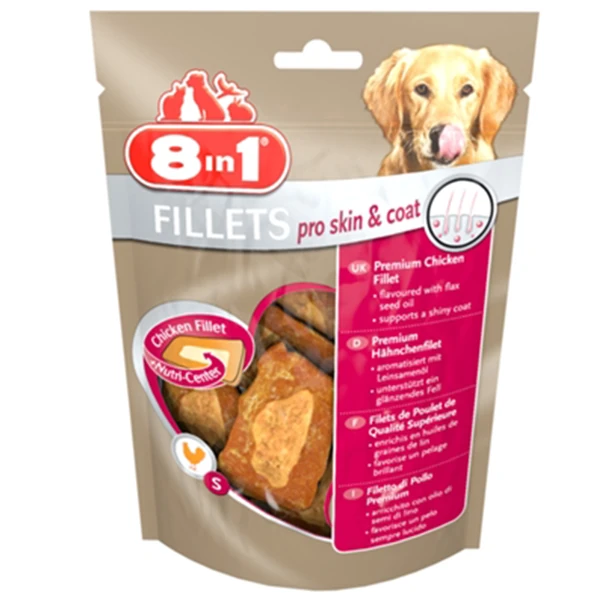 [406-660983] 8 In 1 Fillets Pro Skin ve Coat Tavuklu Köpek Ödül Maması 80 Gr (1 Adet)