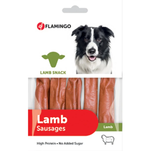 [241-511386] Flamingo Lamb Snack Kuzulu Sosis Köpek Ödül Maması (1 Adet)