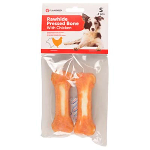 [241-514859] Flamingo Rhide Tavuk Kaplı Kemik Köpek Ödül Maması (120 Gr, 10 Cm)