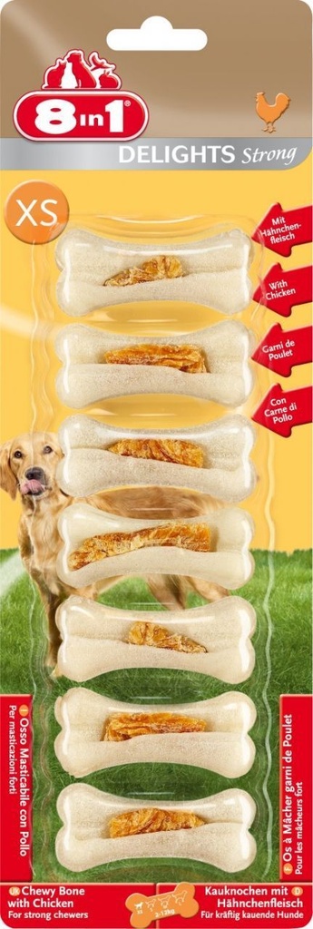 [406-660521] 8in1 Delights Tavuklu Köpek Ödül Kemiği 40 Gr (1 Adet)