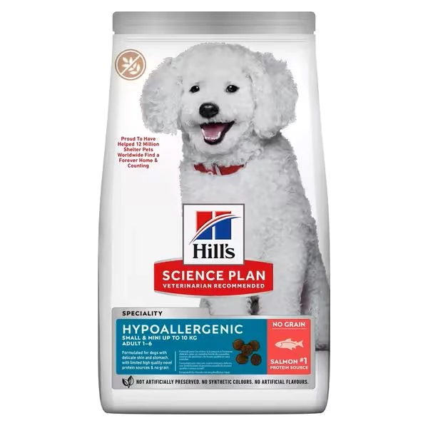 [620-607840] Hills Science Plan Hypoallergenic Somonlu Mini Irk Tahılsız Yetişkin Köpek Maması (1.5 Kg)