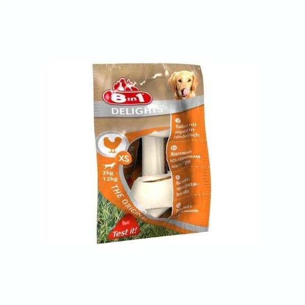8in1 Delights Tavuk Etli Köpek Ödül Kemiği 12 Gr