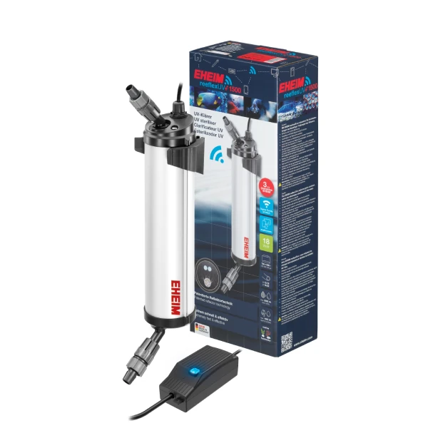 [105-3734210] Eheim ReeflexUV+E 500 UV Wifi Kontrollü Akvaryum Suyu Düzenleyici Filtre (19W 700 Lt/s, 50x11.5x13 Cm)