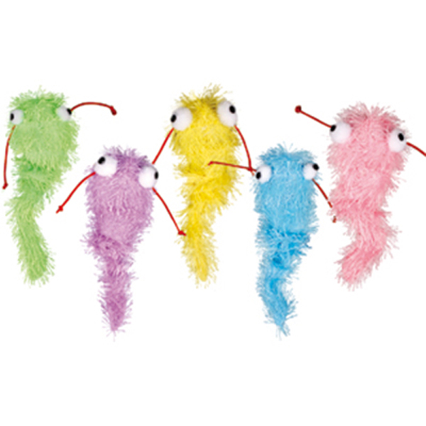 [240-503926] Flamingo Titreyen Yılan Şeklinde Peluş Kedi Oyuncağı
